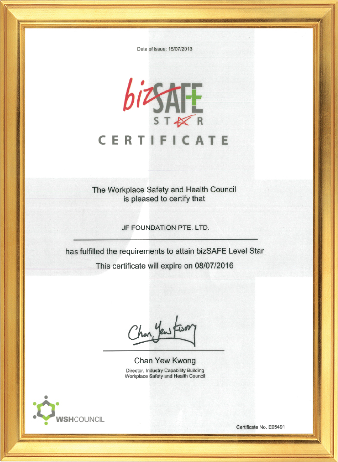BizSafe Certificate
