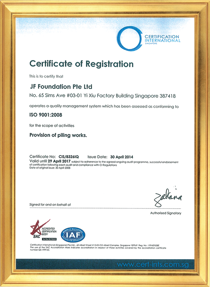 ISO 9001:2008 Certificate